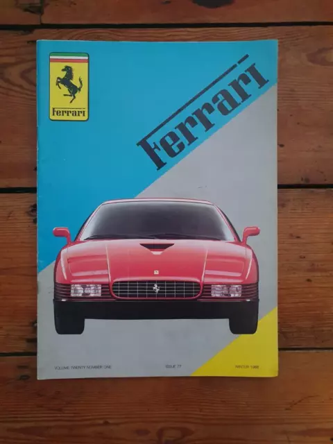 Ferrari Owners Club Vol Twenty Number One Issue 77 Winter 1988