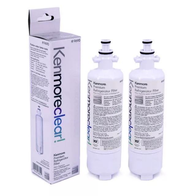 2 Pack 9690 Kenmore 469690 Replacement Refrigerator Water Filter Fit LG LT700P