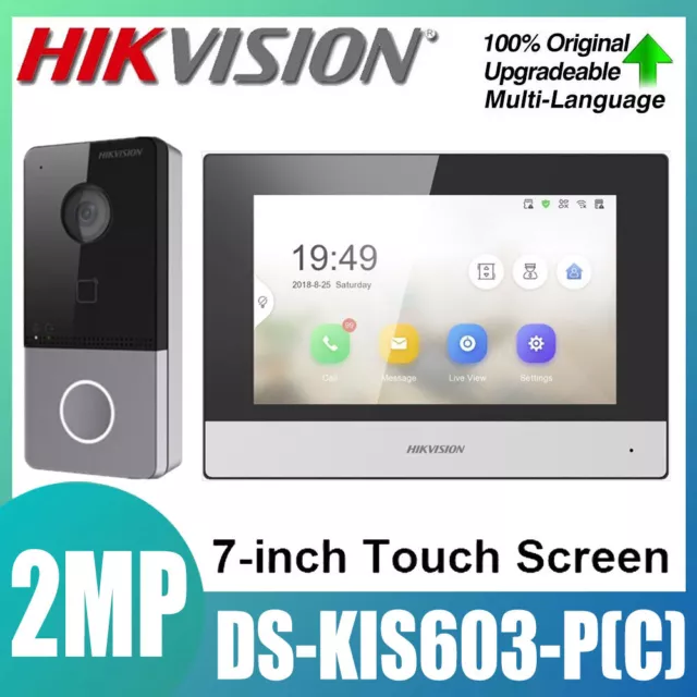 Hikvision DS-KIS603-P(C) IP Video Intercom Kit WiFi POE Doorbell Door Station