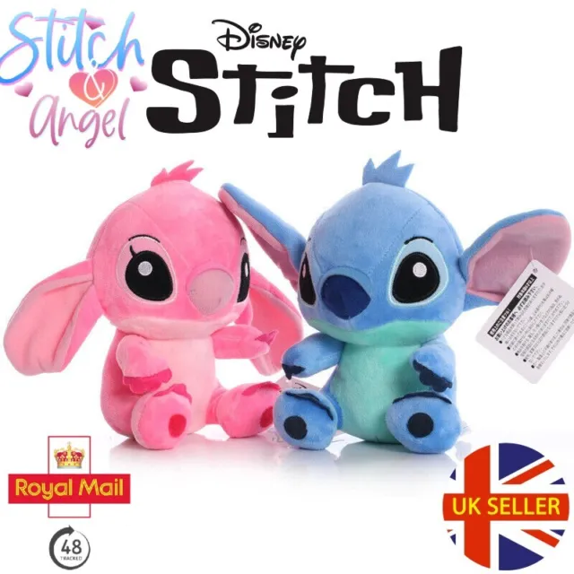 Cartoon Blue Pink Stitch Plush Dolls Anime Toys Lilo and Stitch 20CM plush  toy