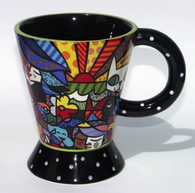 ROMERO BRITTO, Kaffeetasse "Cat" da geht die Sonne auf!