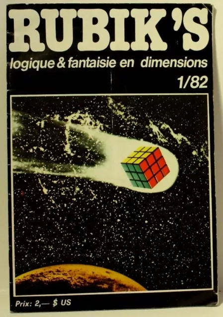 Rubik's Loqique & Fantaisie En Dimensions 1/82 Rubik's Cube Magazine Book