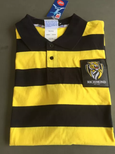 An AFL Richmond Tigers Men's  Polo Shirt - Size XL