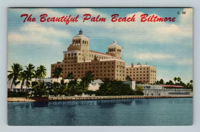 Palm Beach FL, Biltmore Hotel, Florida c1957 Vintage Postcard