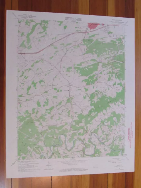 Riner Virginia 1968 Original Vintage USGS Topo Map