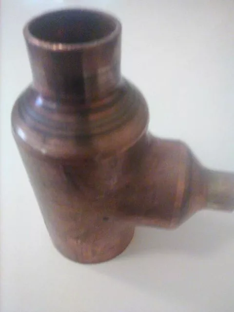 Copper 2.5" x 1-1/4" x 3/4" sweat reducing tee