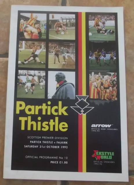 1992-93 (Oct) Partick Thistle  v  Falkirk  -   Scottish Premier League