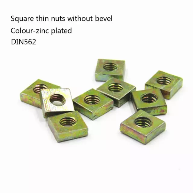 Square Nuts Stainless Steel & Square Thin Nuts Color-zinc M3 M4 M5 M6 M8 M10 3