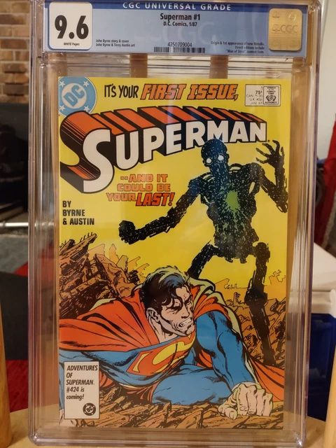 Superman #1 - CGC 9.6 white pages - DC Jan 1987 - 1st appearance of new Metallo
