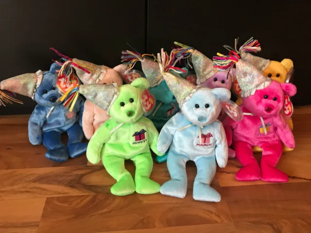 Ty Beanie Babies Geburtstagsbären - neu unbespielt - mit Tag Sammlerqualität