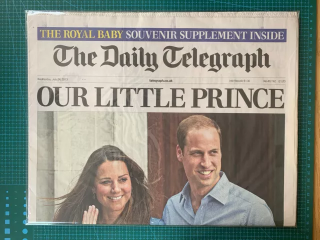 The Daily Telegraph Newspaper 24 July 2013 Prince George Birth William Kate