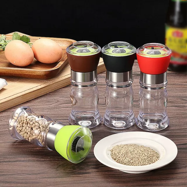 Stainless Steel Salt and Pepper Grinder Manual Ceramic Mills Glass Kitchen Tool