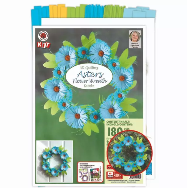 Karen Marie Klip: Quilling KIT, Asters Wreath "Katinka" Kit