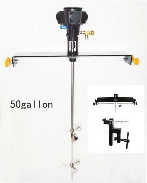 Hot 50 Gallon/200L Stainless Steel Pneumatic Paint Liquid/Powder Bracket Mixer