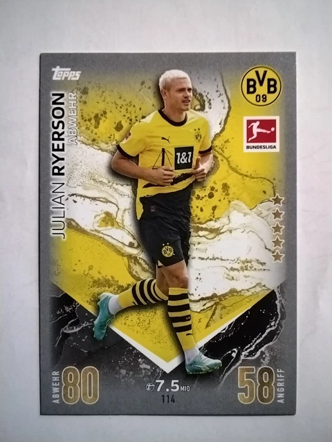 Carte Haaland Dortmund – Topps 60 Ans Bundesliga 2023/24 – Near Mint