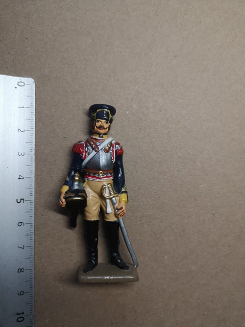 Figurine Starlux 1/32 - Cavalier Dragon Napoléonien, Plomb Peint, Parfait état