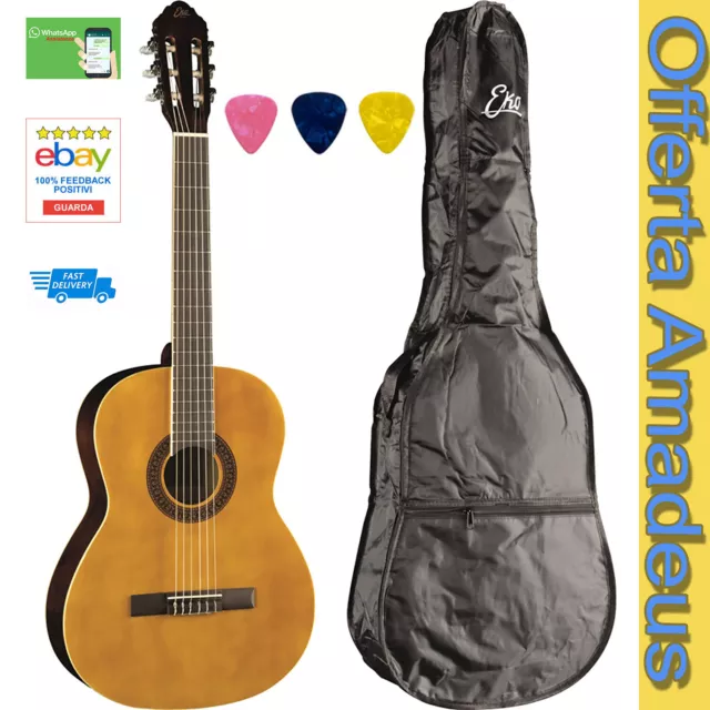 Chitarra Classica Eko CS10 4/4 con borsa fodero 3 plettri omaggio NO USATA