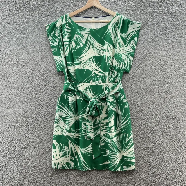 Eliza J Dress Womens 10 Green Tropical Print Pockets Knee Length St Patricks Day