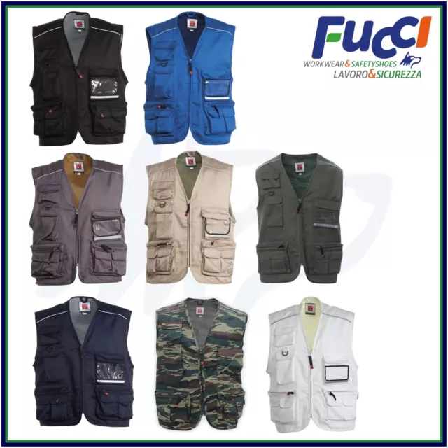 Gilet Da Lavoro Multitasche Smanicato Estivo Payper Pocket Uomo Pesca Caccia