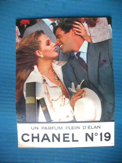 Publicite De Presse Chanel N° 19 Un Parfum Plein D'elan French Ad 1980