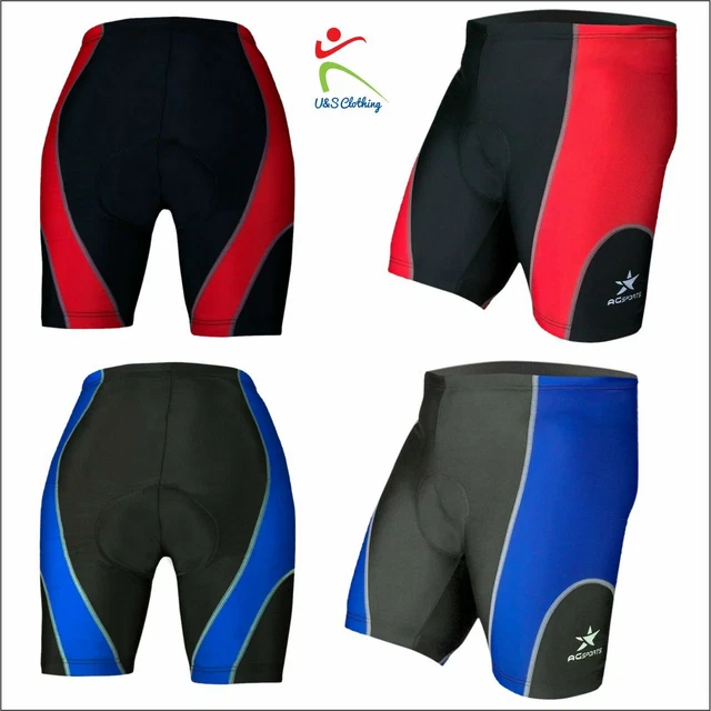 Mens Cycling Shorts 3D Anti Bacterial Cool Max Breathable Padded Shorts S-2XL