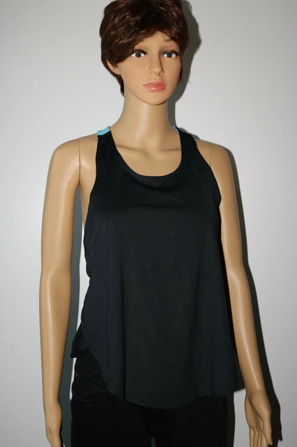 Fabletics Tanks Eco-Conscious | Sport BH + Tank Top | Schwarz,Türkis Gr.S
