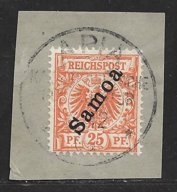 Samoa Minr. 5 b ° Apia KDPA 8.12.00 Luxus Briefstück gepr. BPP Mi.: 120 €