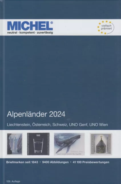 Michel Europa Katalog Band 1 - Alpenländer 2024, 109. Auflage