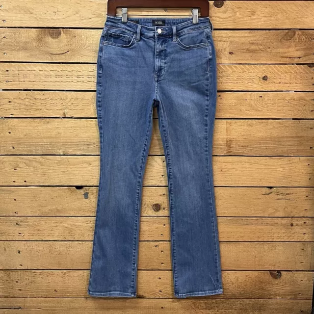 NYDJ Billie Mini Boot Cut Jeans Women's Size 6 Blue Denim Pockets USA Stretch