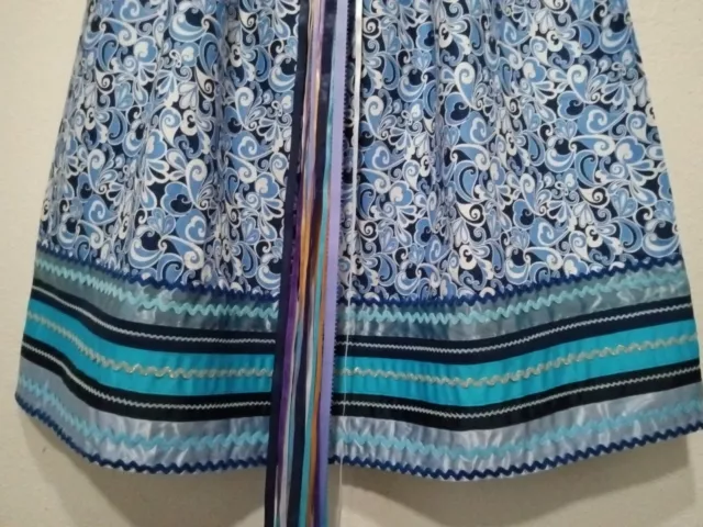 Native American Ribbon Skirt with applique, hair tie,  Powwow Regalia