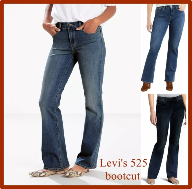 levi's 525 jeans levis donna a zampa elasticizzati vita alta bootcut w28 w29 w30