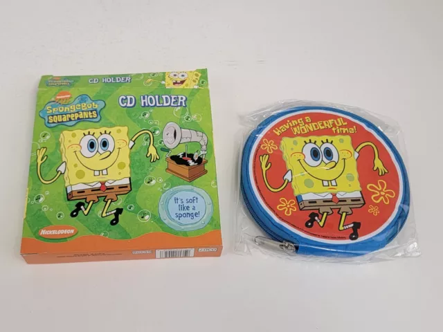 NEW - Vintage SpongeBob SquarePants Soft CD Case "Having A Wonderful Time" NIB