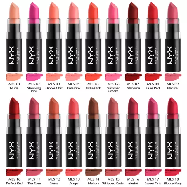 1 NYX Rouge à Lèvres Mat - Soyeux Finition Mate " Choisissez Votre 1 Color "