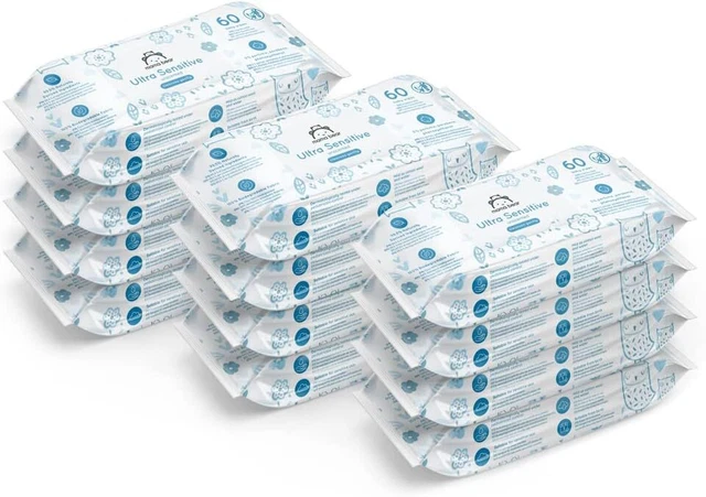 Amazon-Marke: Mama Bear Ultra Sensitive Baby FeuchttÃ?cher, UnparfÃ?miert, 720 S