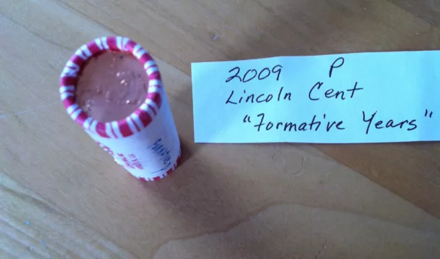 One Roll  2009-P  Lincoln Cent "Formative Years" (50) Coins Uncirculated  M-36