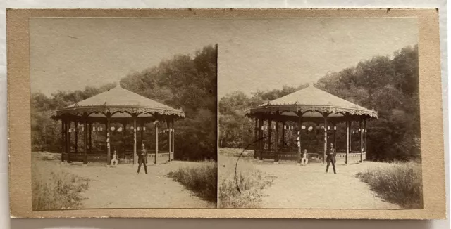 Frankreich Vichy Rotunde De L’Steinbruch c1865 Foto Stereo Albumin Vintage