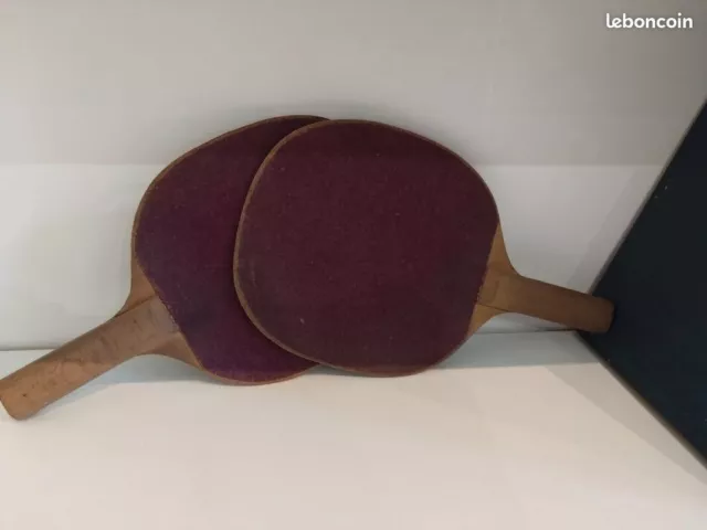 Anciennes Paire de raquettes de tennis de table ping pong année 80