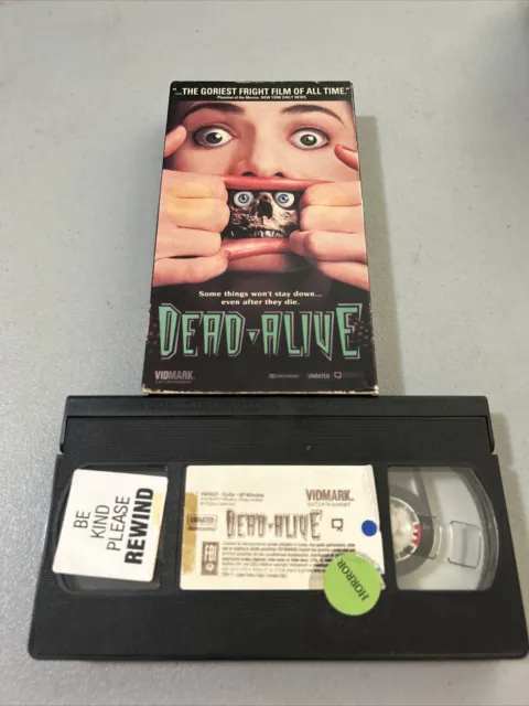 VINTAGE RARE DEAD Alive VHS Tape Horror Movie UNRATED Peter Jackson VHS ...