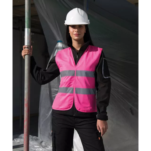 Result Core Womens Hi Viz Tabard R334F-Ladies Safetywear Waistcoat Security Vest 3