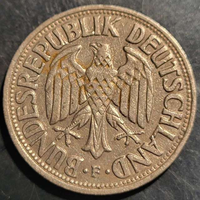 Pièce Allemagne 1 Mark 1950 - Cupronickel, Aigle Allemand, Europe