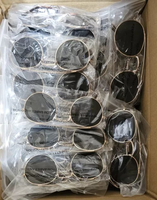 TRADE, JOB LOT Urban Outfitters Retro Gold Round Sunglasses X100