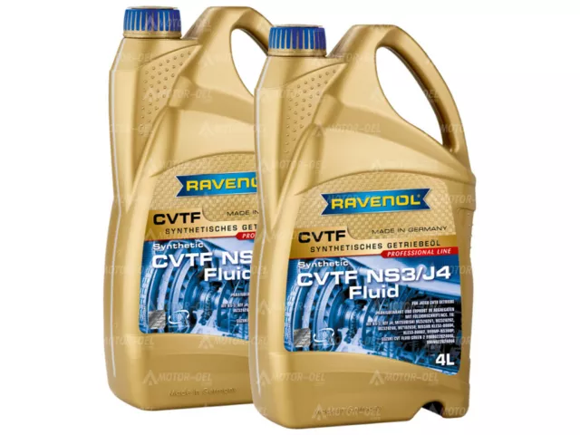 8 (2x4) Liter RAVENOL CVTF NS3/J4 Fluid Automatikgetriebeöl Made in Germany