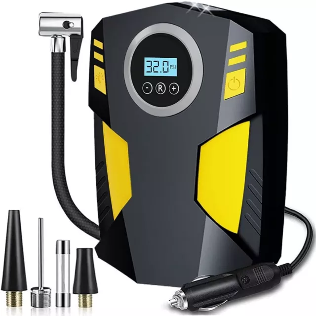 12V Digital Tyre Inflator 150PSI Portable Car Pump Air Compressor w/ LED Light