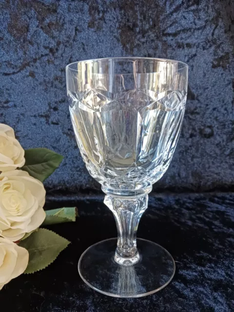 Royal Leerdam Netherlands REGAL Clear Cut Crystal Water Goblet 6.5" - Pristine!