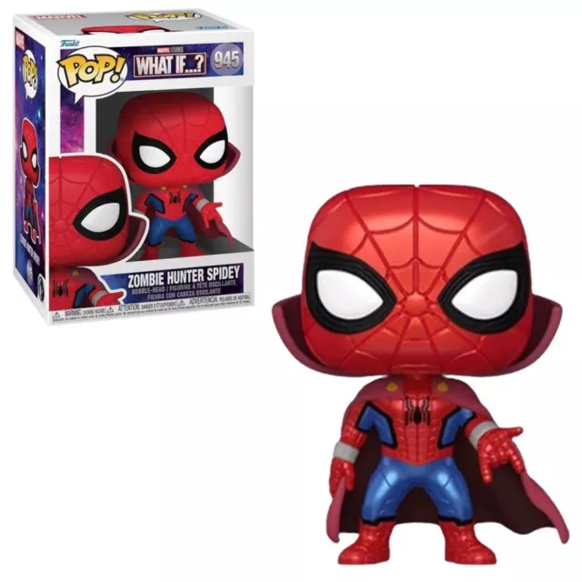 Funko POP! Marvel What If...? Zombie Hunter Spidey (Metallic) #945