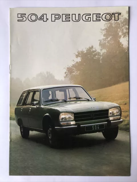 Peugeot 504 Estate Car Sales Brochure 1977 UK Market Full Size Mint