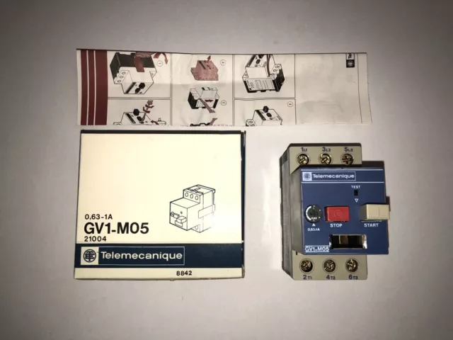 Telemecanique Motorschutzschalter GV1-M05 21004 0,63-1A  neu OVP