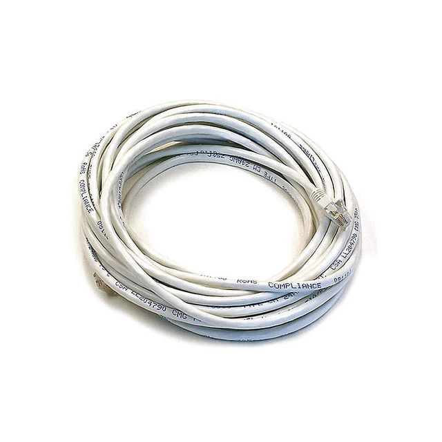MONOPRICE 142 Patch Cord,Cat 5e,Booted,White,25 ft.