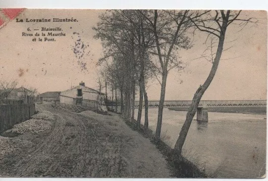 CPA - BLAINVILLE - Rives de la Meurthe et le Pont - La Lorraine illustrée