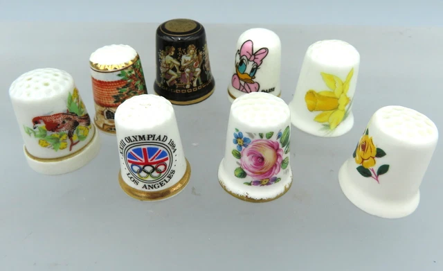 Vintage Ditali Lavoro Lotto Porcellana Cina Fiori 1984 Olimpiadi Los Angeles USA